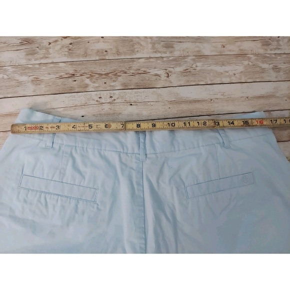 Lauren James Light Blue Poplin Chino Shorts Size Large Summer Preppy Yachtwear - Picture 9 of 9
